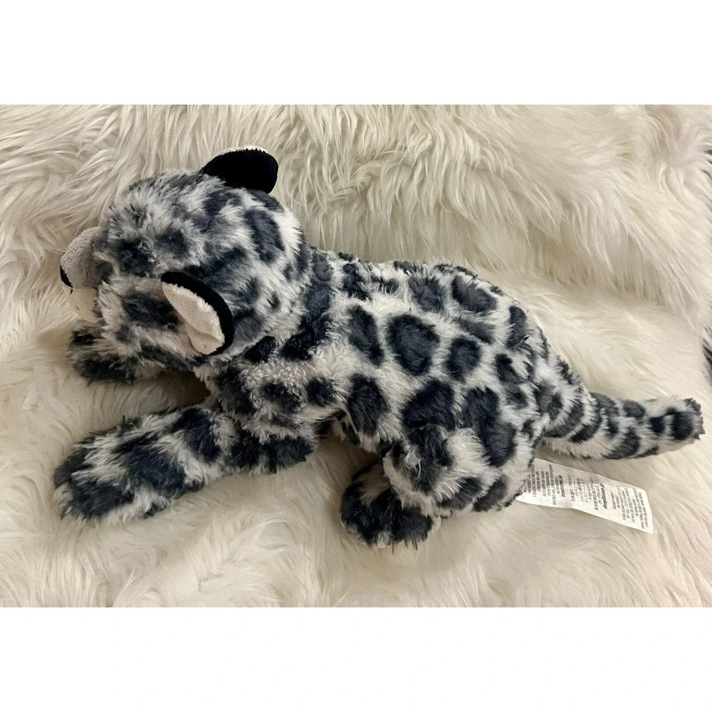 Disney Snow Leopard Plush Stuffed Animal Black‎ Gray White Sitting 14